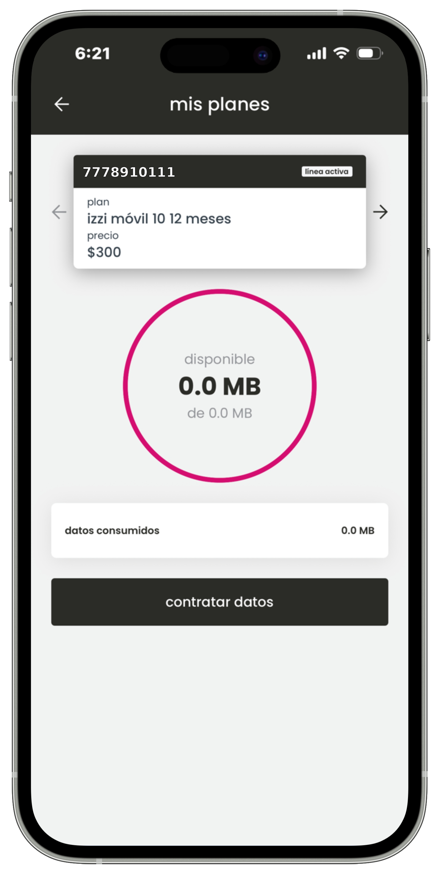 Izzi App - Izzi móvil - Mis planes - Detalle de consumo.jpg