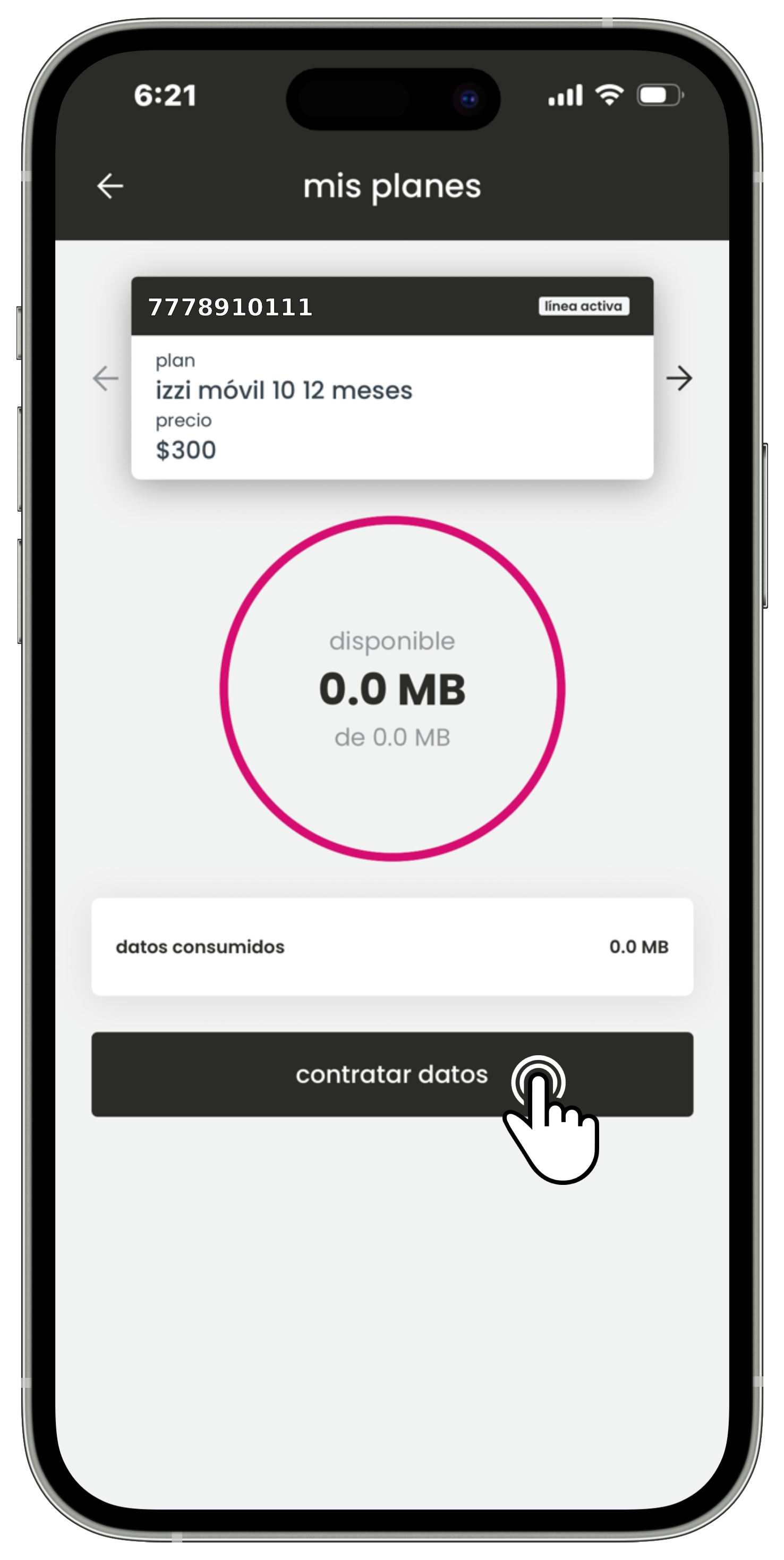 Izzi App - Izzi móvil - Mis planes - Contratación de bolsa adicional de datos.jpg
