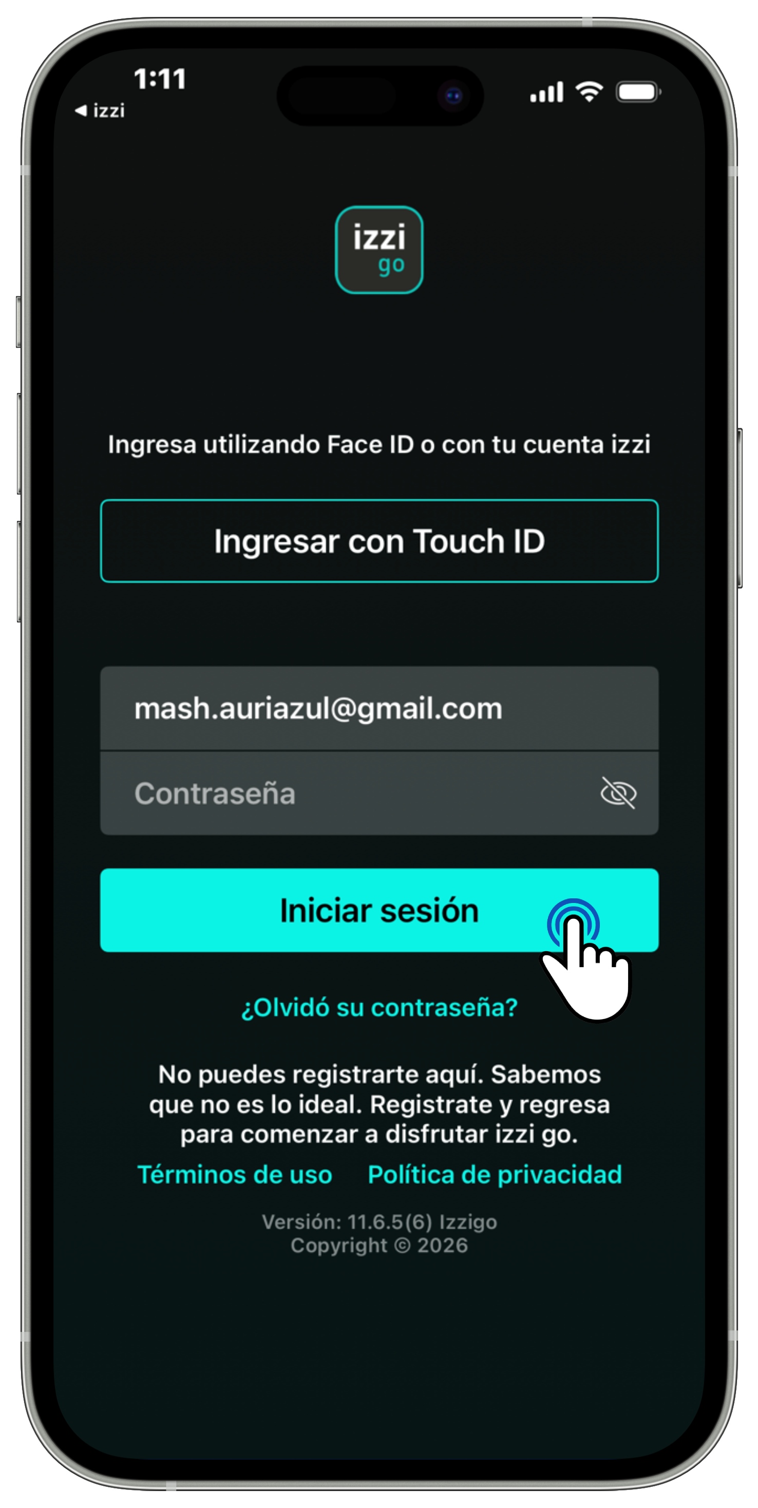Izzi App - Izzi go - Iniciar sesión.jpg