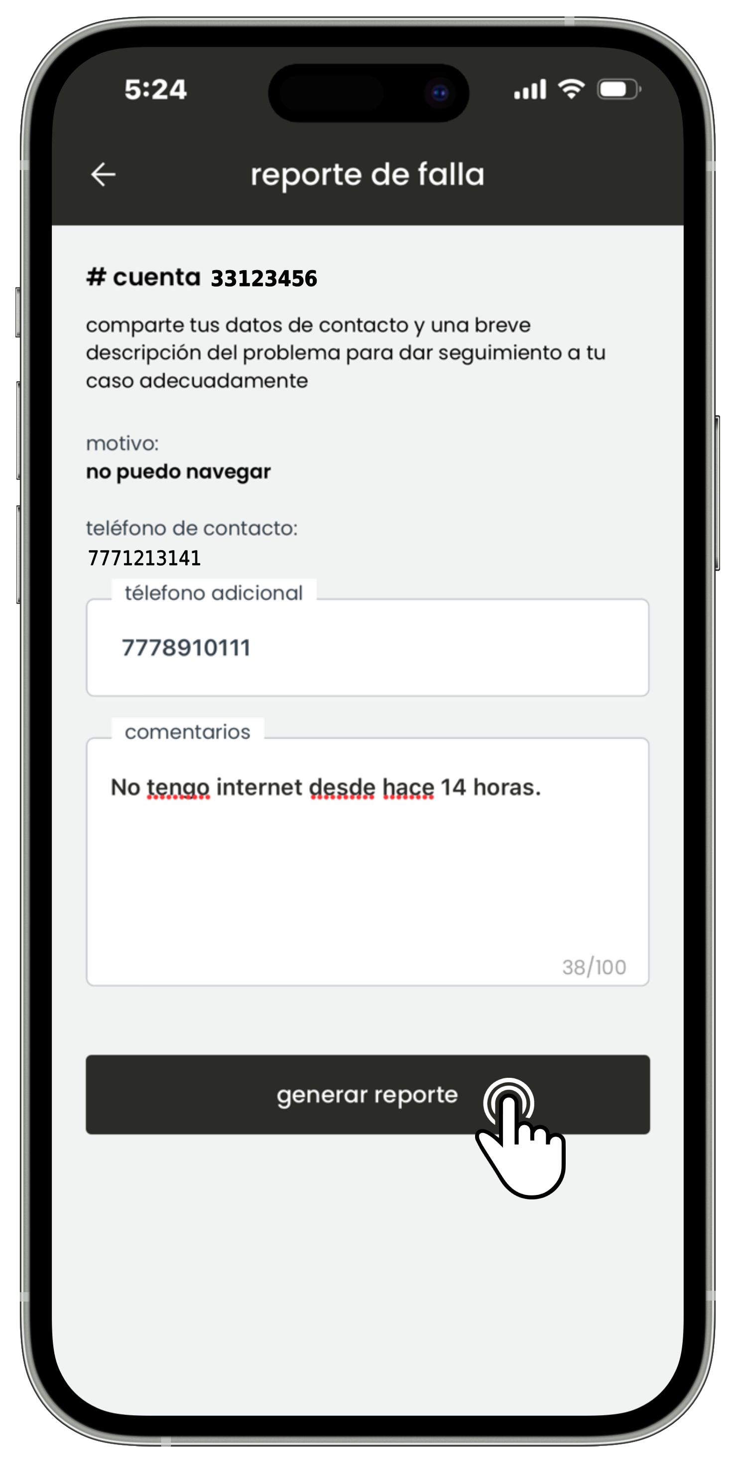 Izzi App - Internet - Reporte de falla.jpg
