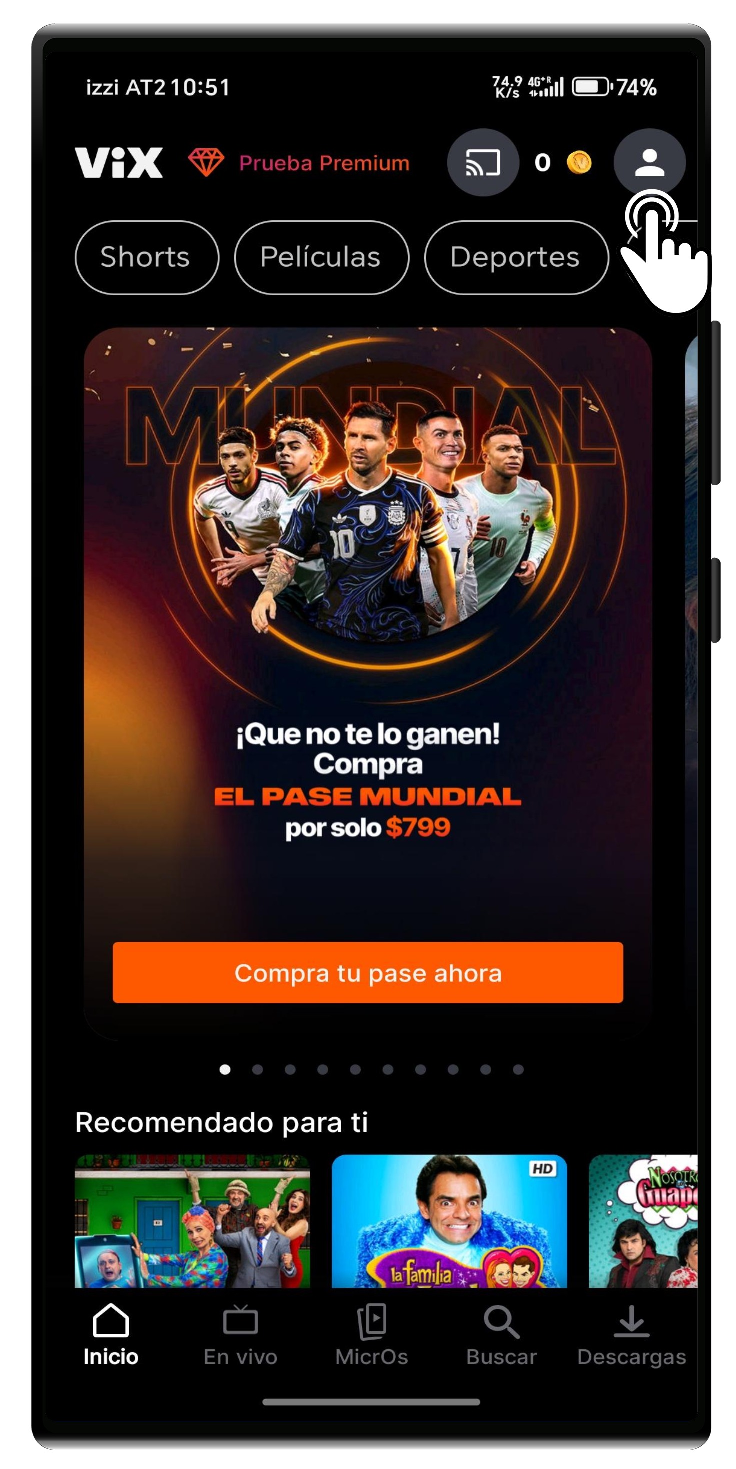 Inicio de sesión ViX - Android 1.jpg
