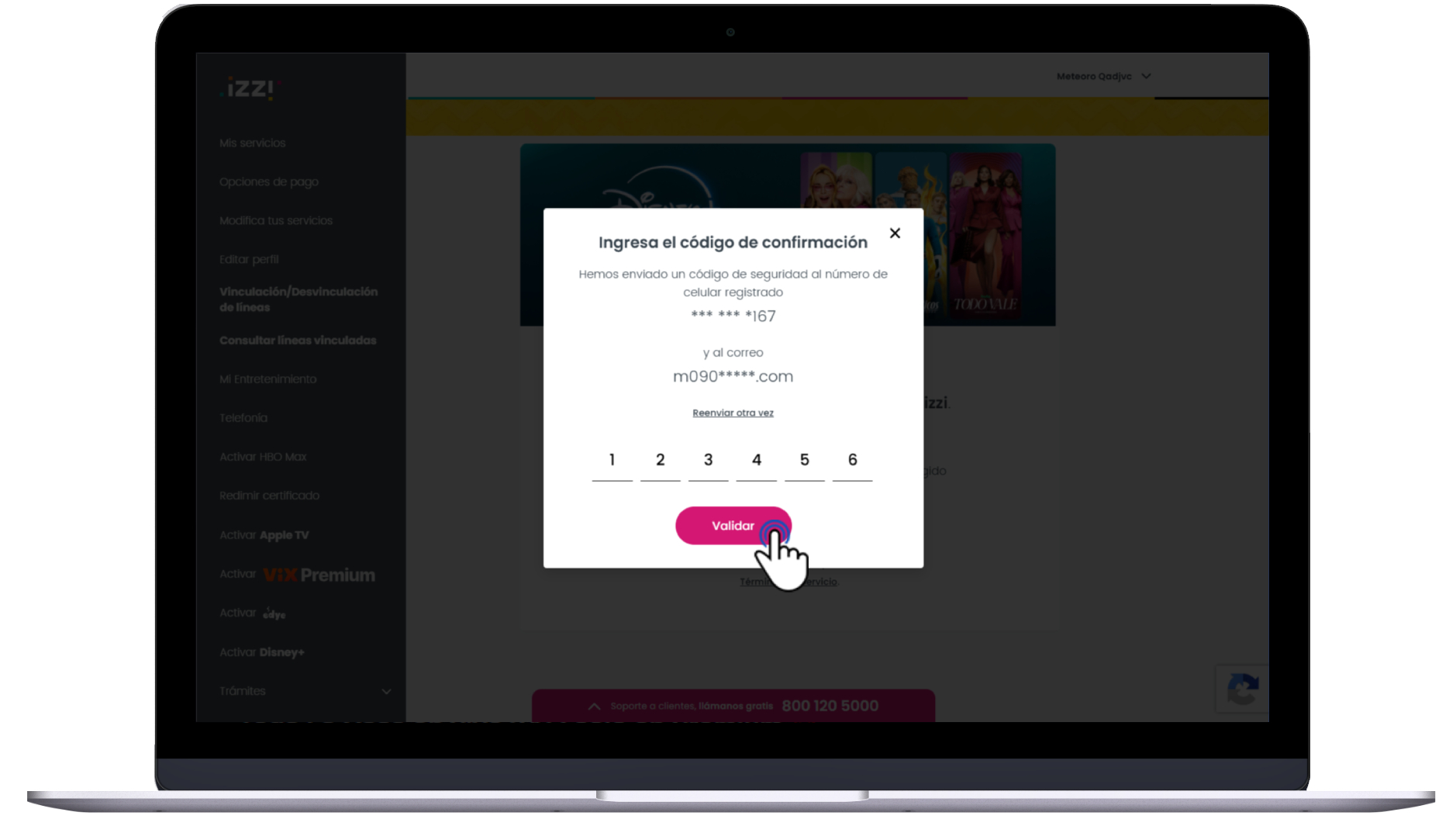 CÓDIGO DE ACTIVACIÓN O CONFIRMACIÓN DISNEY+ IZZI WEB 3.jpg