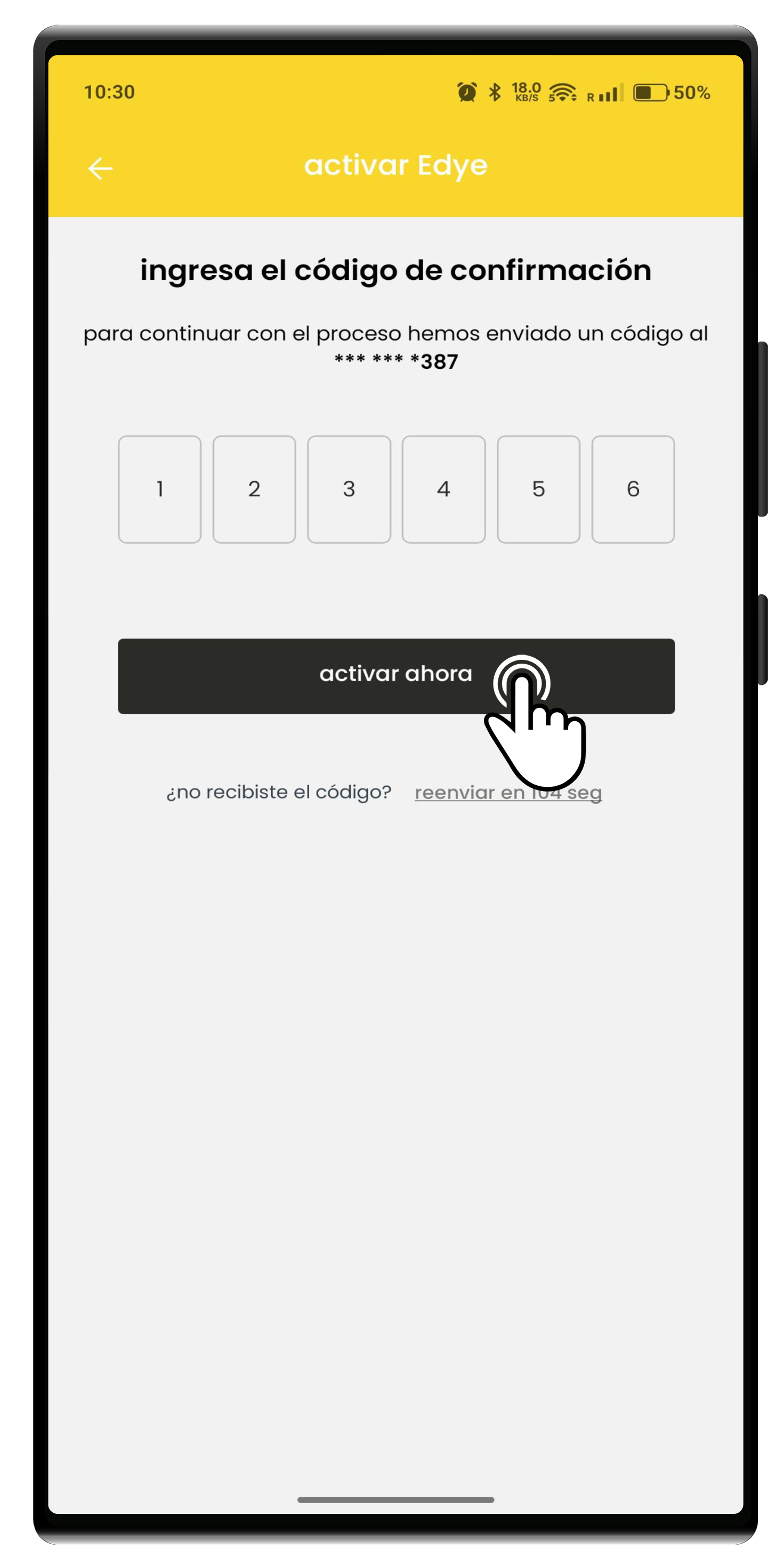 CÓDIGO DE ACTIVACIÓN O CONFIRMACIÓN EDYE ANDROID  3.jpg