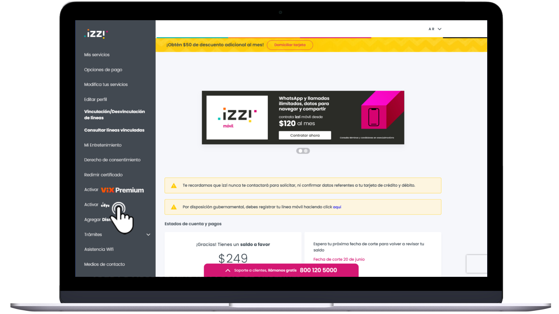 CÓDIGO DE ACTIVACIÓN O CONFIRMACIÓN EDYE IZZI WEB 1.jpg