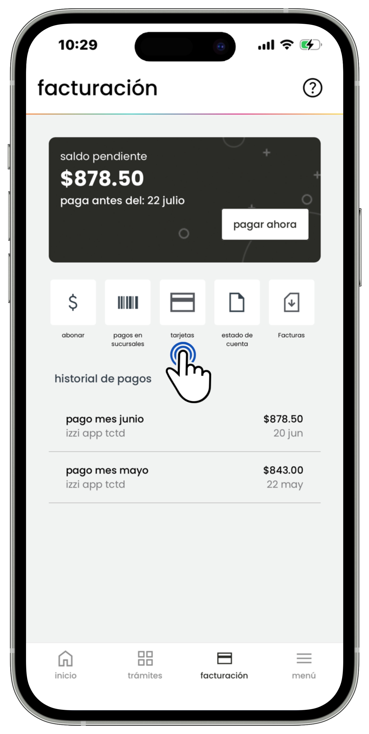Realiza la domiciliación de sus pagos - Iphone 2.jpg