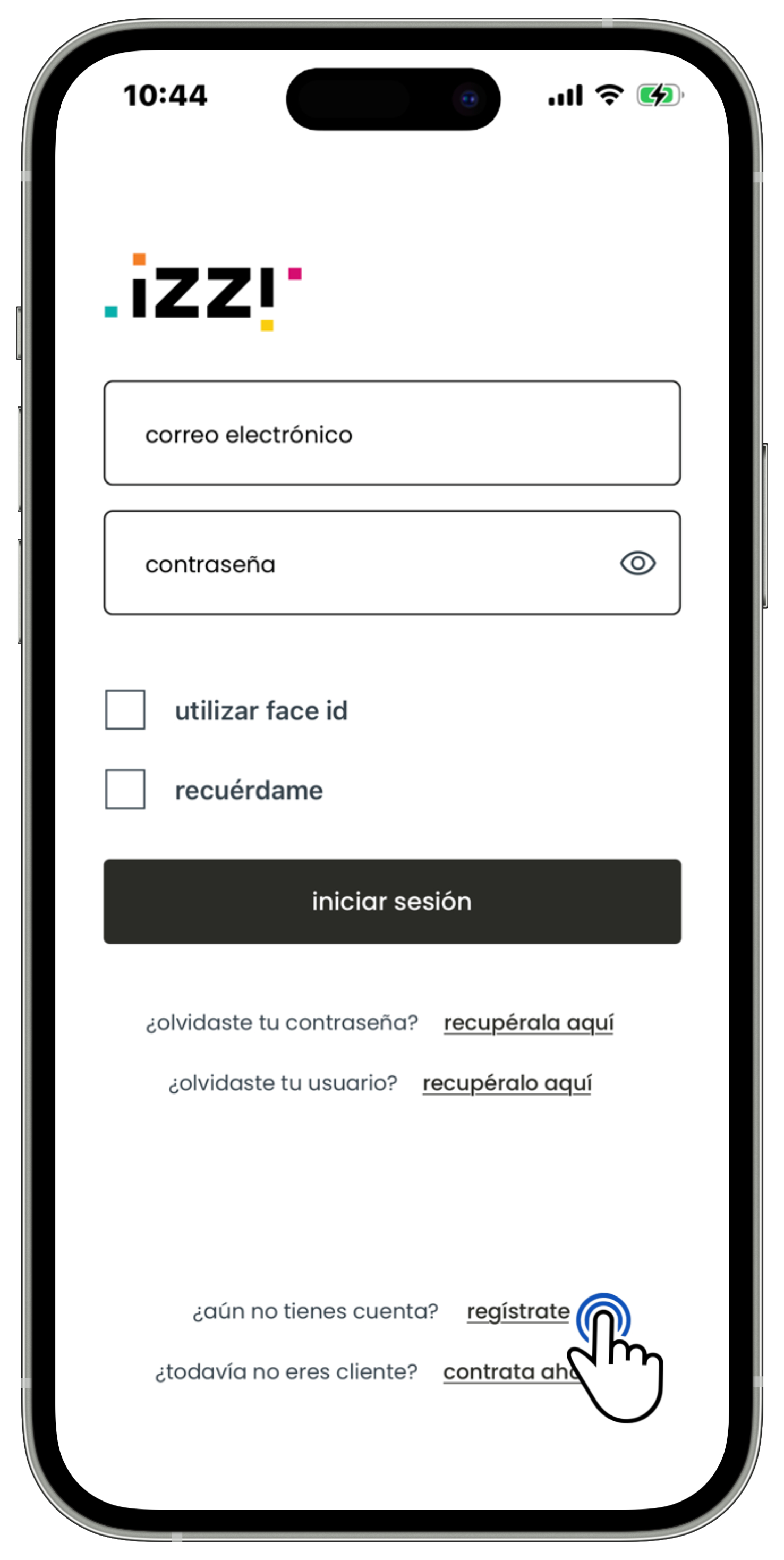 Credenciales inválidas al iniciar sesión en izzi app 1.jpg
