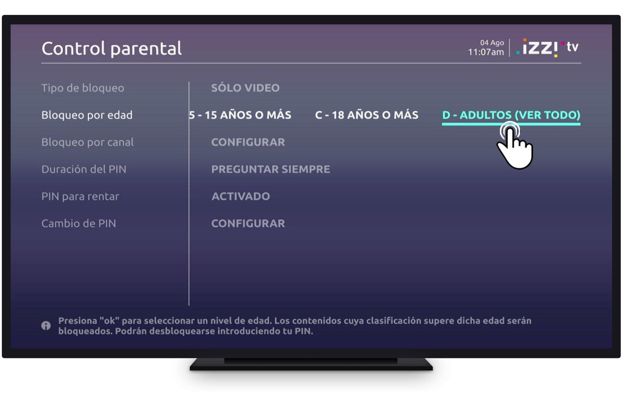 ¿Cómo activar los canales para adultos en Izzi
