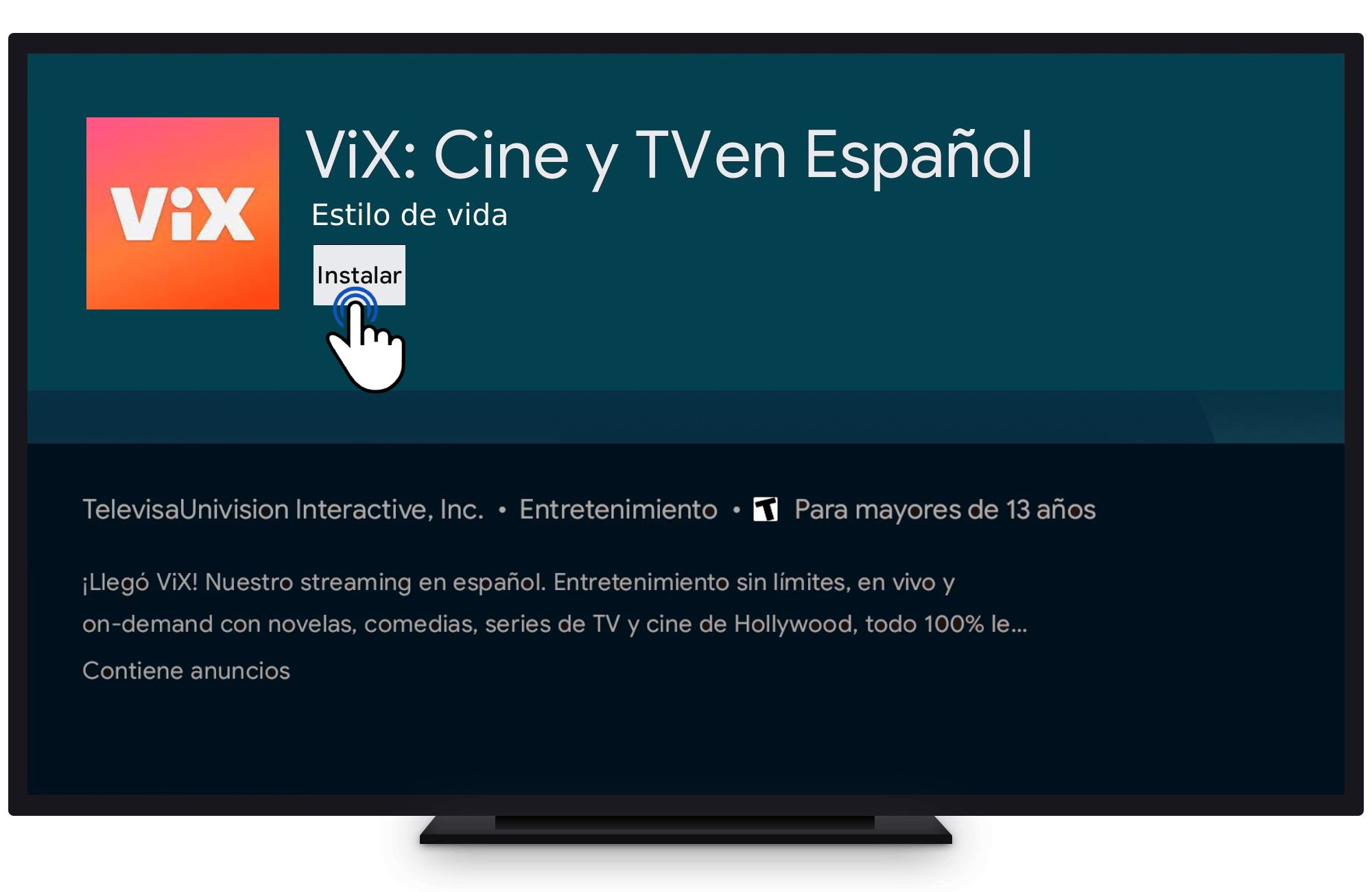 Descarga la aplicación de ViX Ayuda izzi