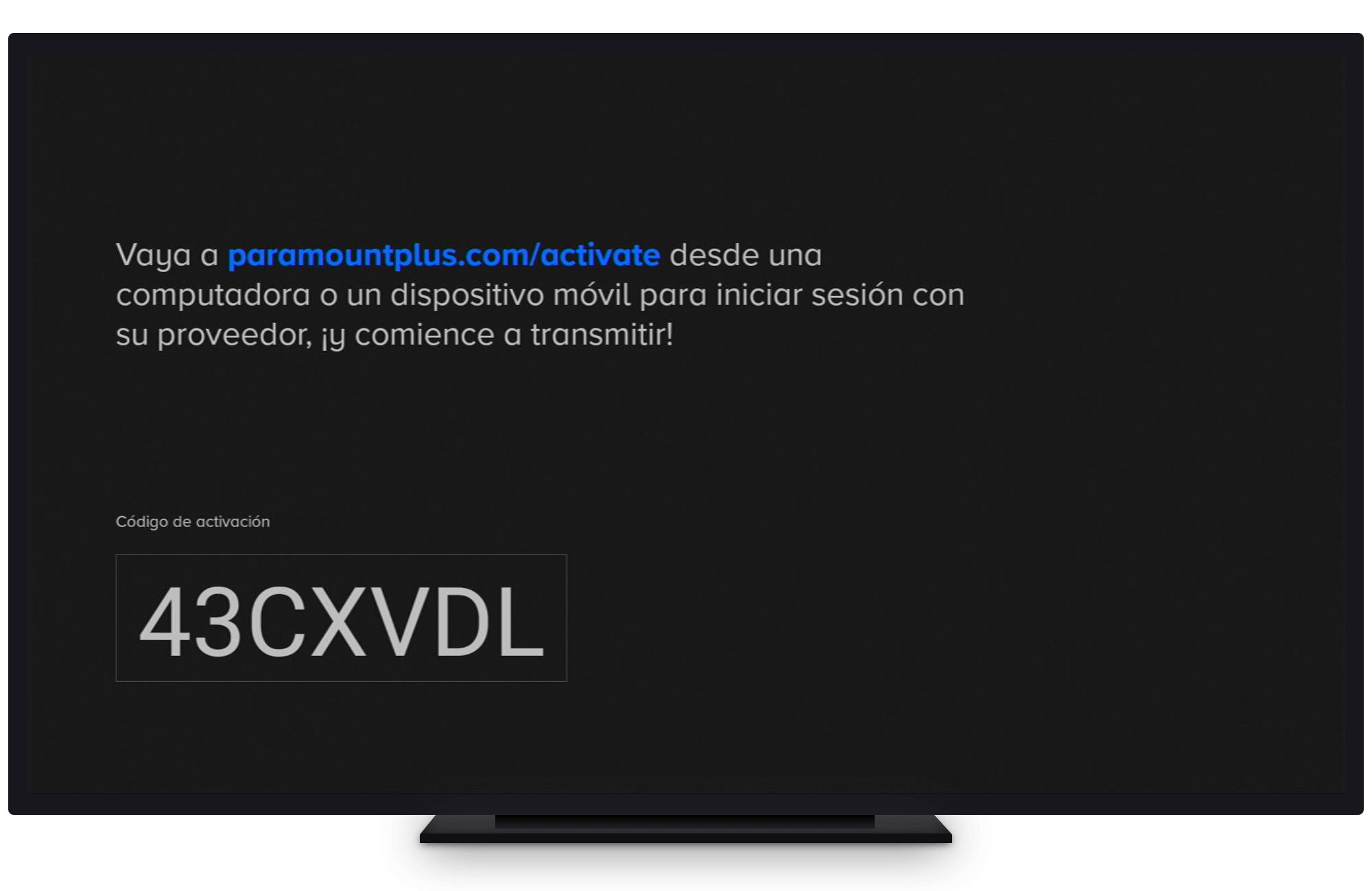 .com/activate introducir código desde televisor