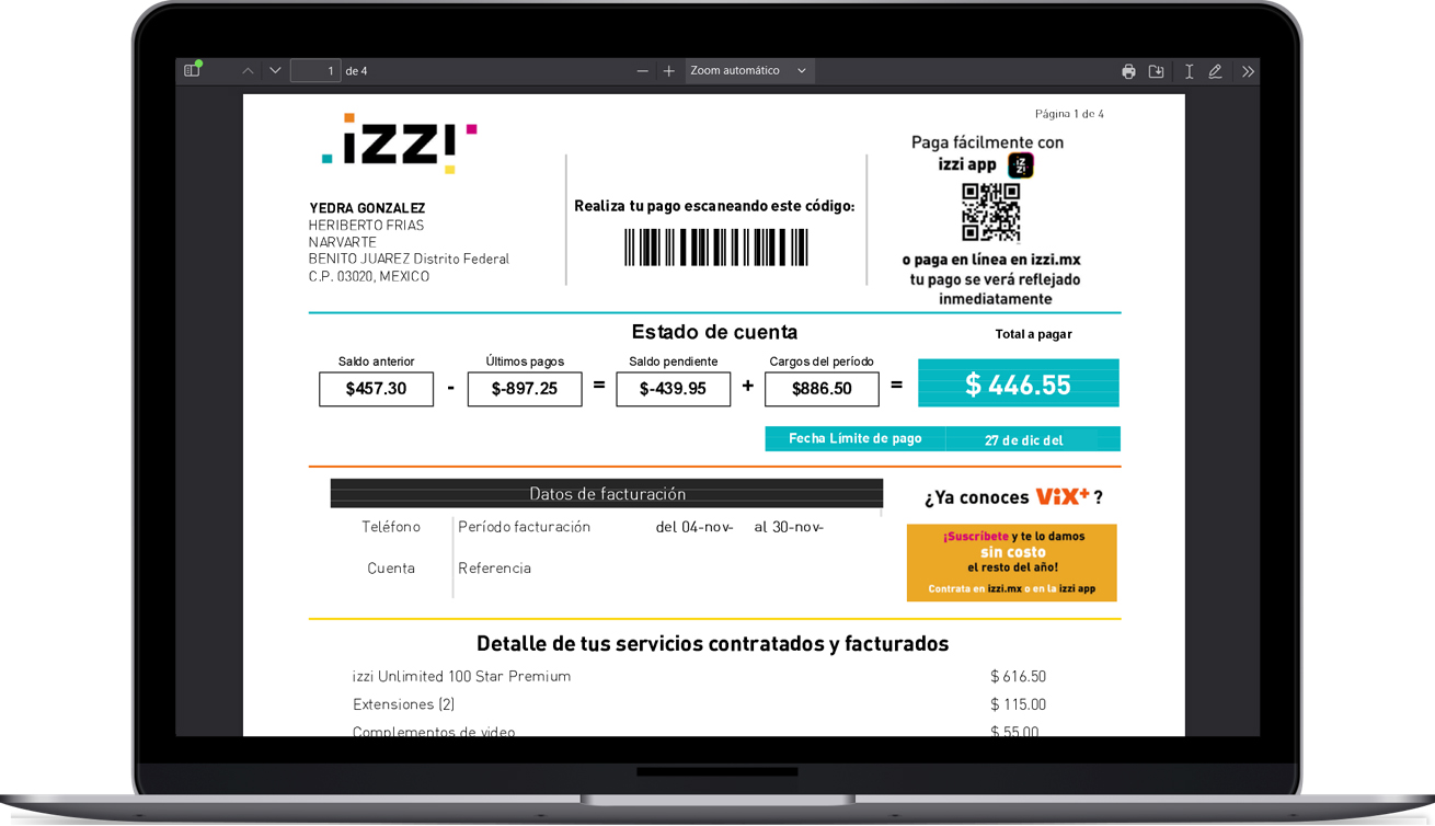 Opciones para descargar tu estado de cuenta Ayuda izzi