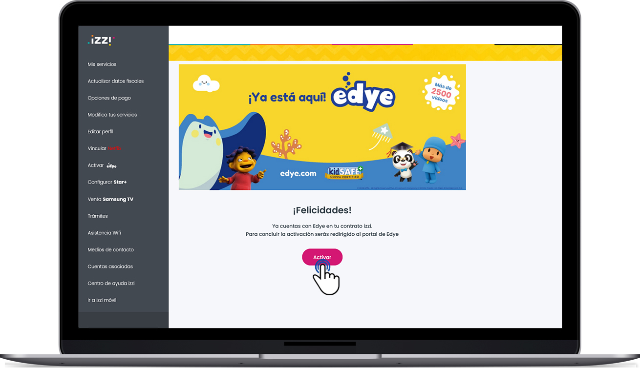Activación Edye – Ayuda izzi