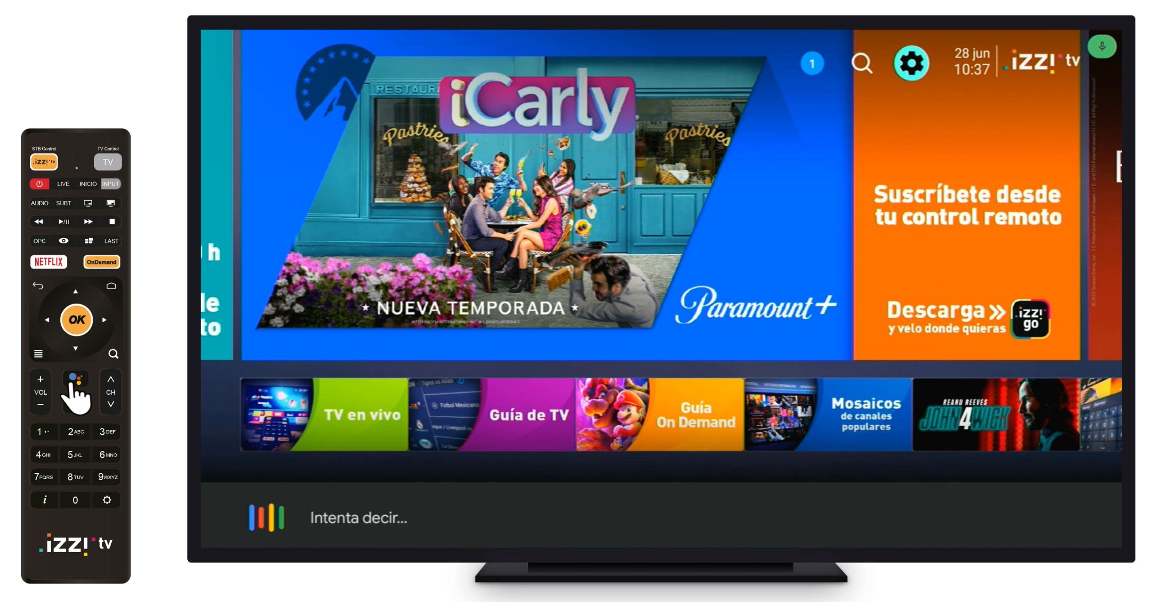 Como configurar y usar Google Assistant en tu decodificador izzitv